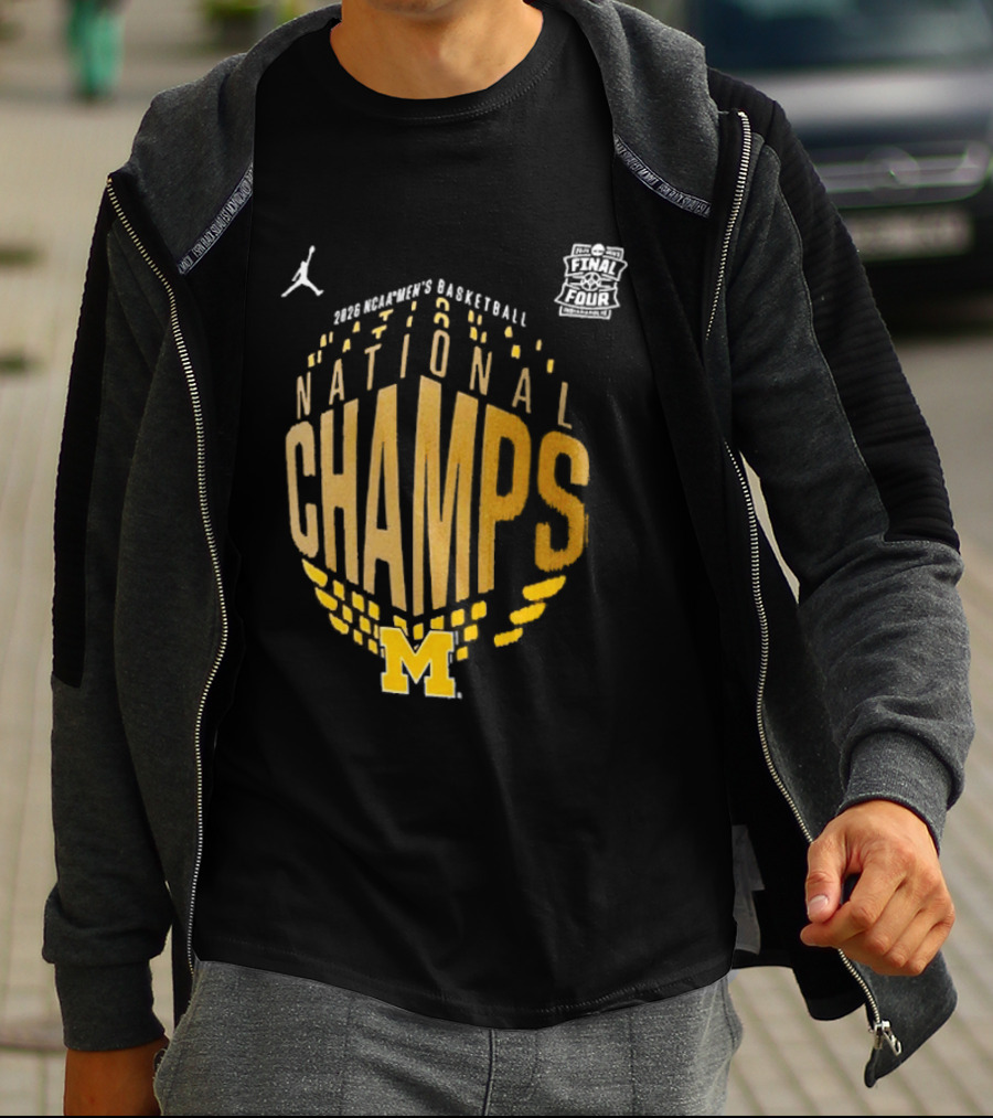 2026 Michigan Wolverines Men's Basketball National Champs Locker Room T-Shirt