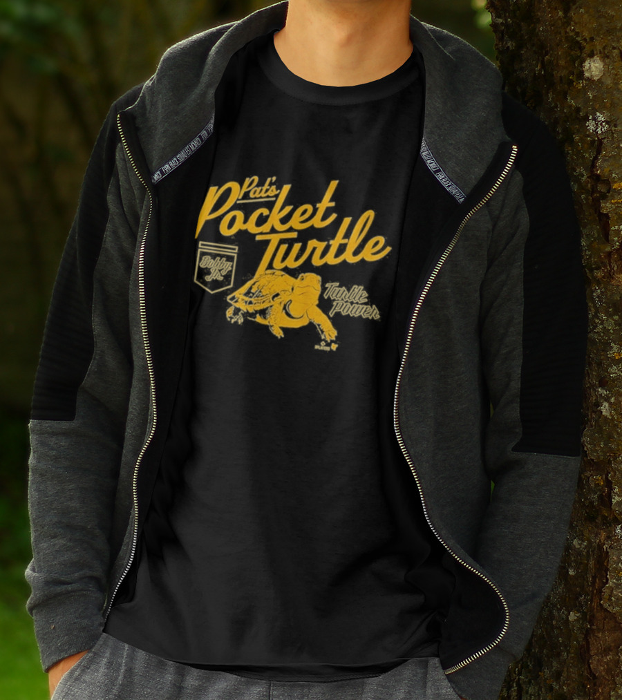 Pat Murphy Pocket Turtle Yellow T-Shirt