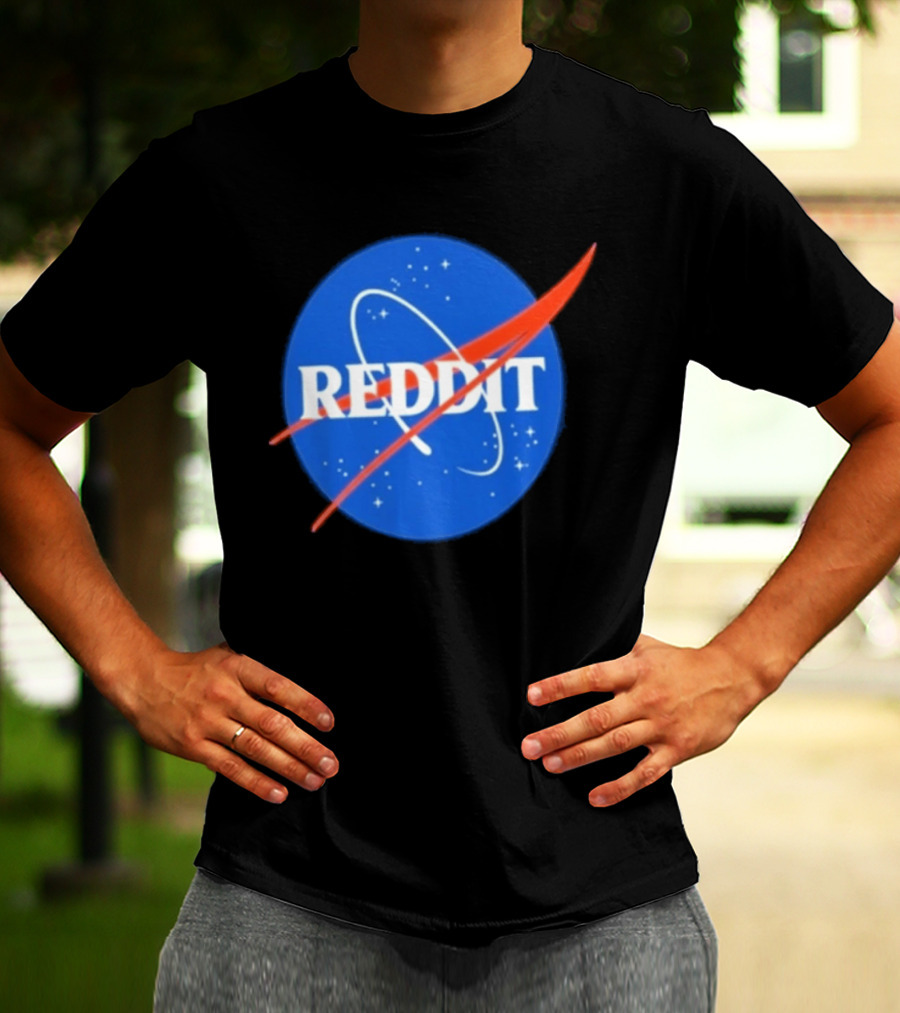 Reddit Nasa Crossover Space Motif T-Shirt
