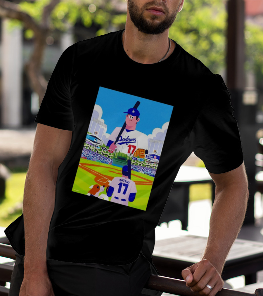 Shohei Ohtani Massive Los Angeles Dodgers 2026 World Baseball Classic Stadium Scene T-Shirt