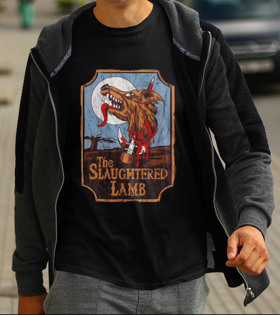 The Slaughtered Lamb Werewolf Moon Vintage Horror T-Shirt