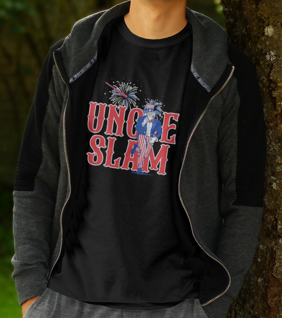 Uncle Slam Aaron Judge Team USA 2026 World Baseball Classic Uncle Sam Fireworks T-Shirt