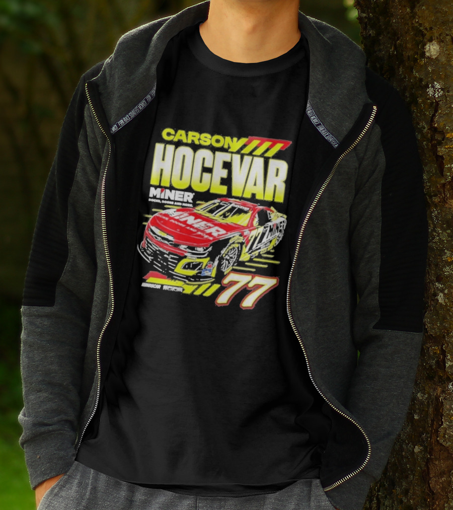 Carson Hocevar Miner Docks Doors And More 77 Racing Car T-Shirt