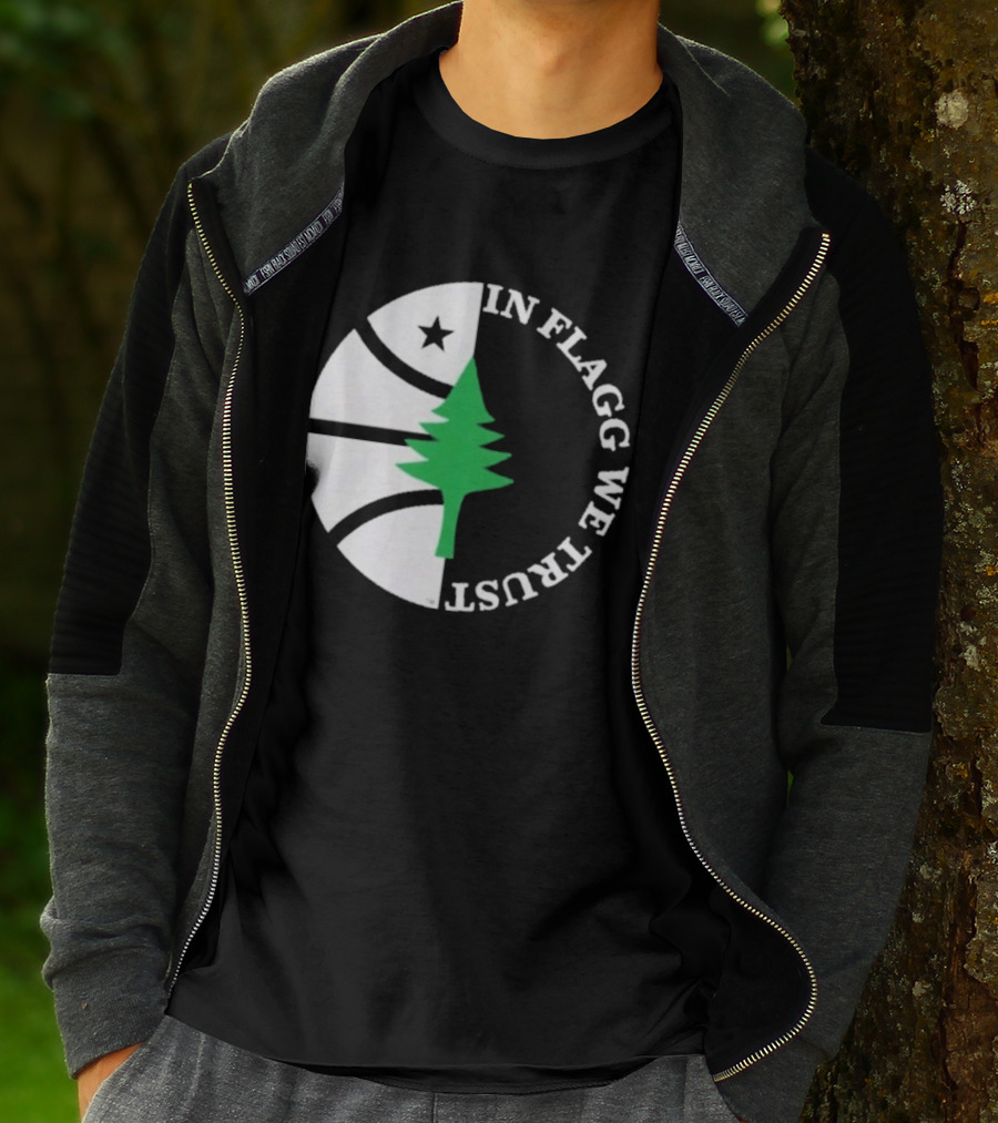 In Flagg We Trust Dallas Mavericks Pine Tree Basketball Star T-Shirt