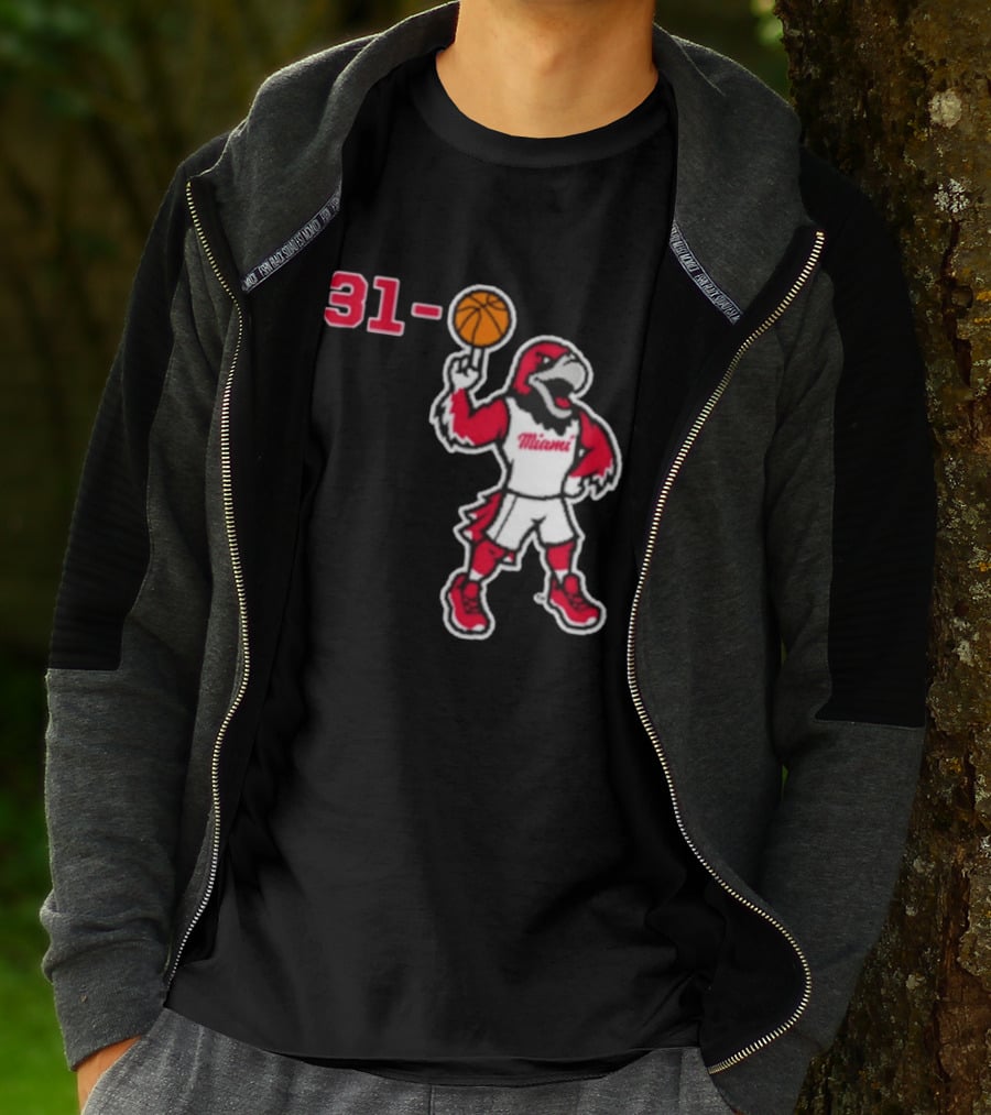 Miami RedHawks Basketball Swoop 31 0 T-Shirt