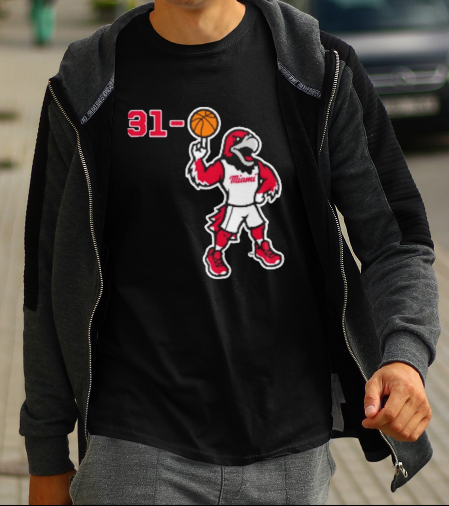 Miami RedHawks Basketball Swoop 31 0 T-Shirt