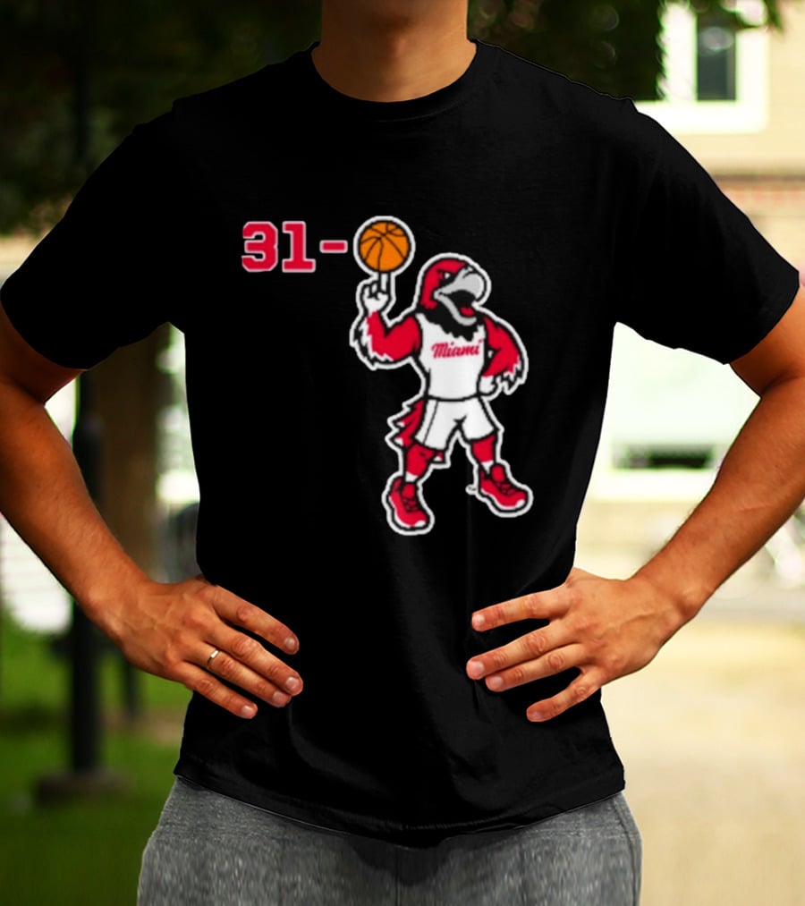 Miami RedHawks Basketball Swoop 31 0 T-Shirt