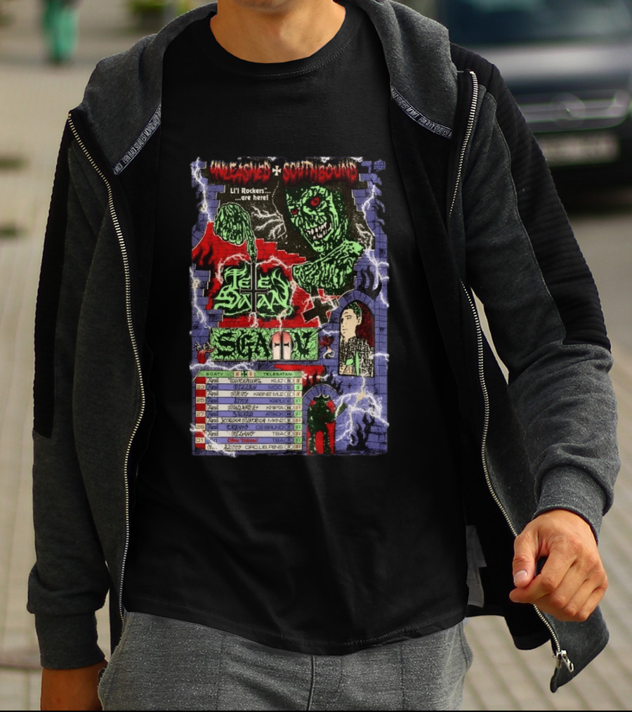 Unleashed Southbound Telesatan Tour 2026 Lil' Rockers Scary Dates T-Shirt