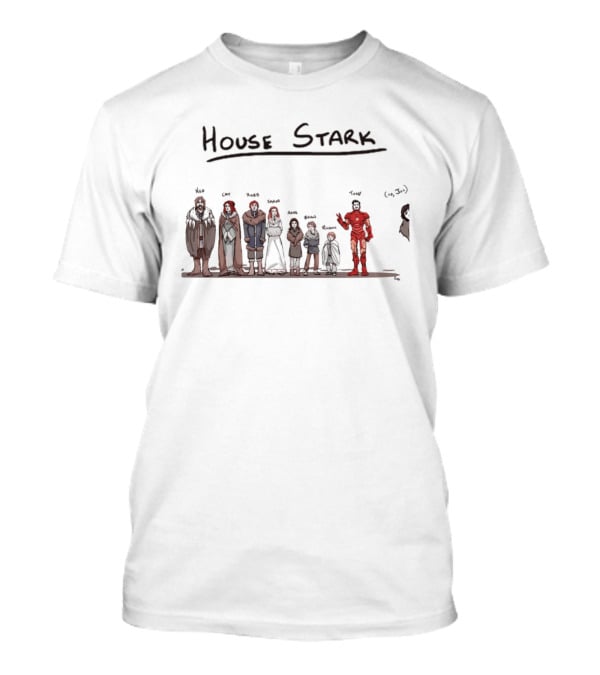 House Stark Tony Stark Iron Man Game Of Thrones Characters T-Shirt