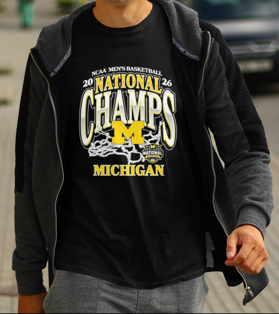NCAA Men's Basketball 2026 National Champs Michigan T-Shirt