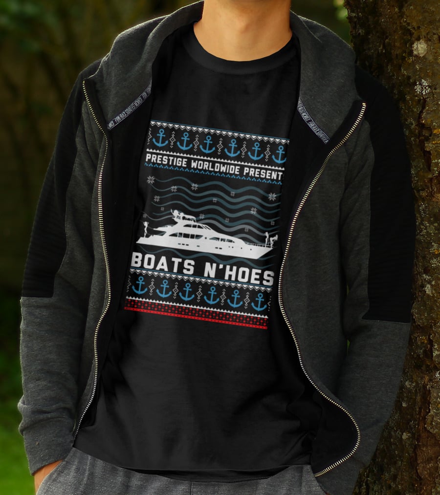 Prestige Worldwide Presents Boats N Hoes Nautical Sweater T-Shirt