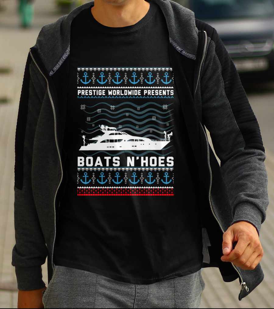 Prestige Worldwide Presents Boats N Hoes Nautical Sweater T-Shirt