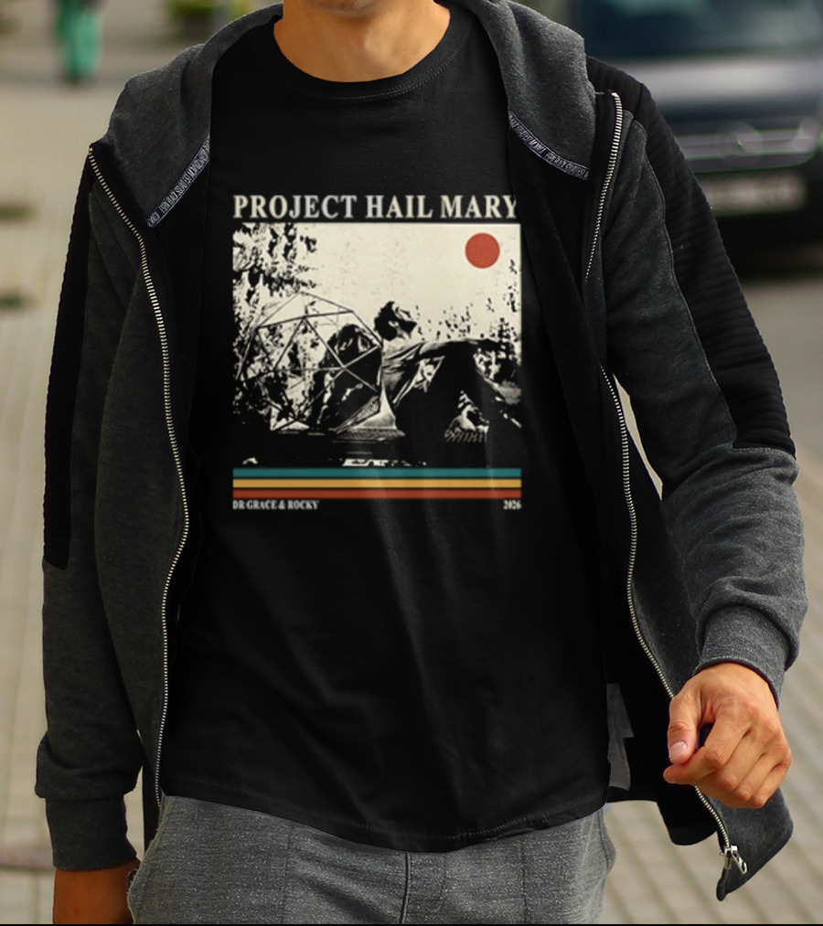 Project Hail Mary Dr Grace & Rocky 2021 Vintage Cover T-Shirt