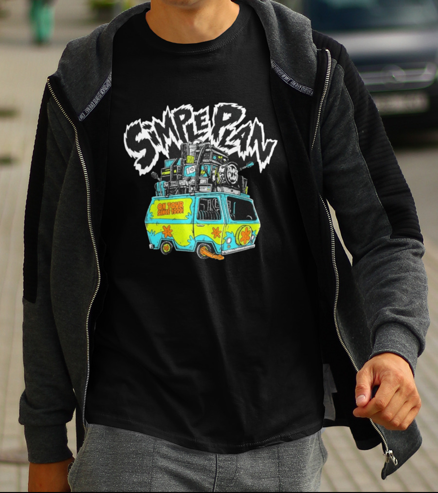 Simple Plan On Tour Since 1999 Scooby Doo Inspired Van T-Shirt