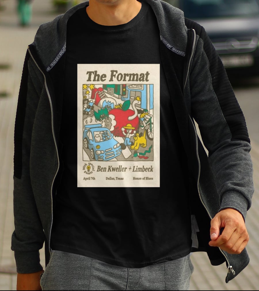 The Format April 7th Dallas Texas House Of Blues Ben Kweller Limbeck Tour T-Shirt