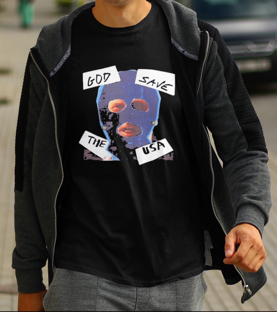 Trump God Save The USA Mask T-Shirt