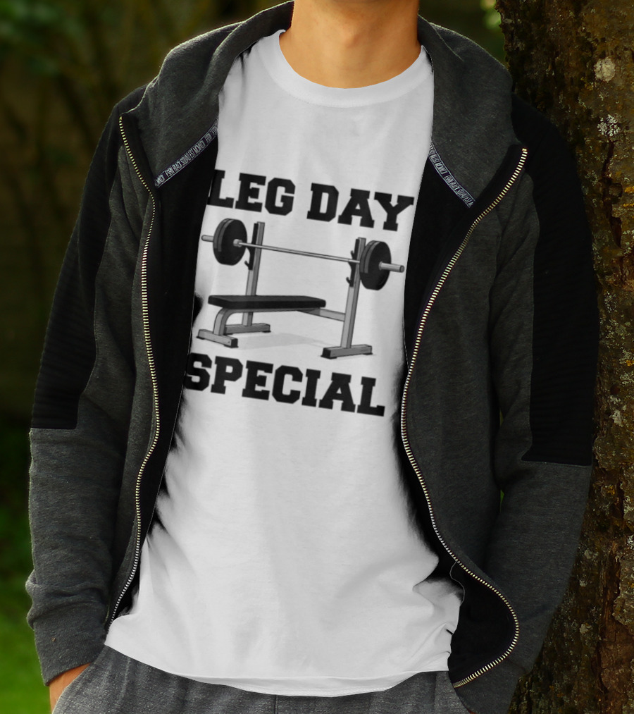 Leg Day Special Weightlifting Bench Press Fitness Motivation T-Shirt