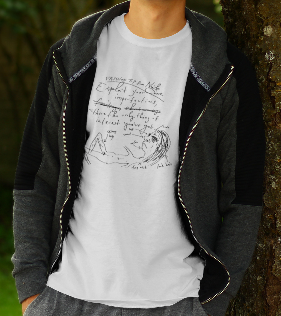 Nick Cave Exploit Your Imperfections Advice Drawing T-Shirt