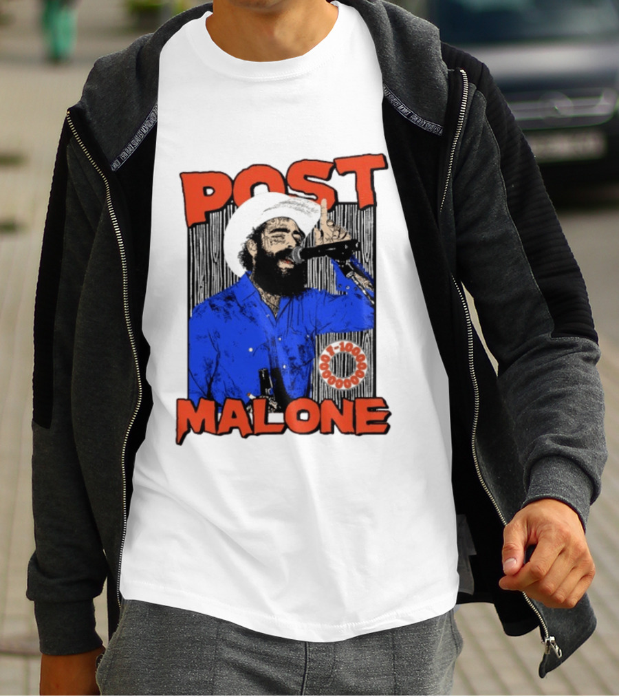 Post Malone Western Cowboy Singer Music Performance T-Shirt