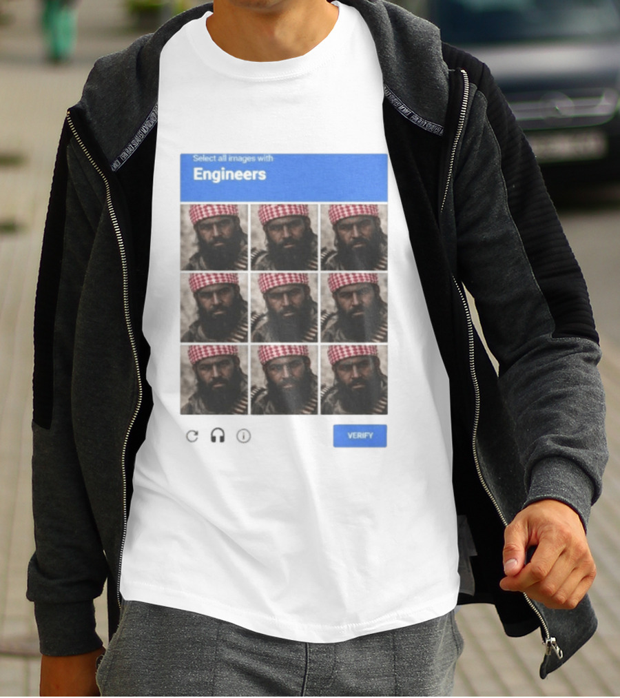 Select All Images With Engineers Captcha Meme Verify T-Shirt