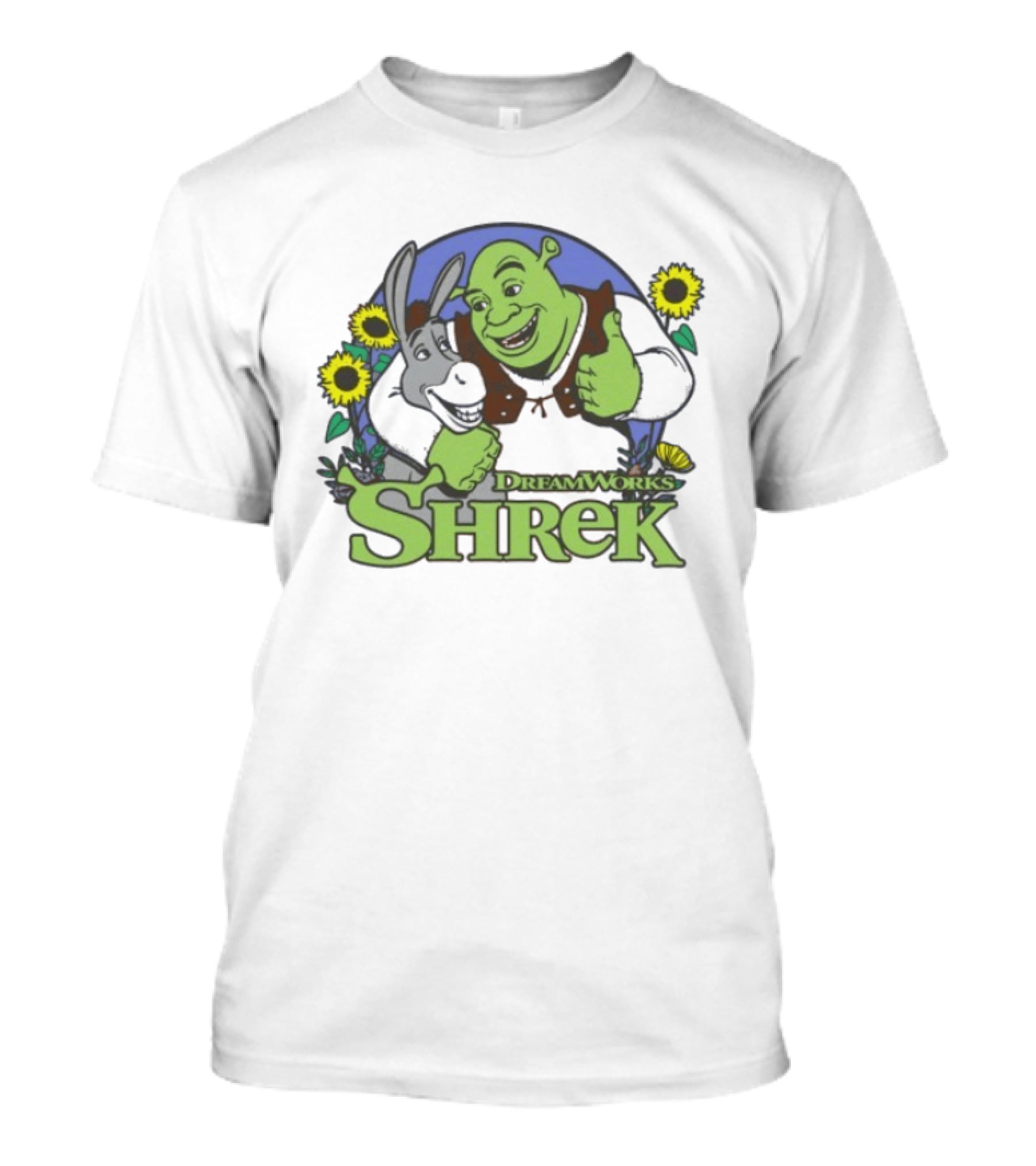 Shrek Donkey Thumbs Up Sunflowers DreamWorks T-Shirt