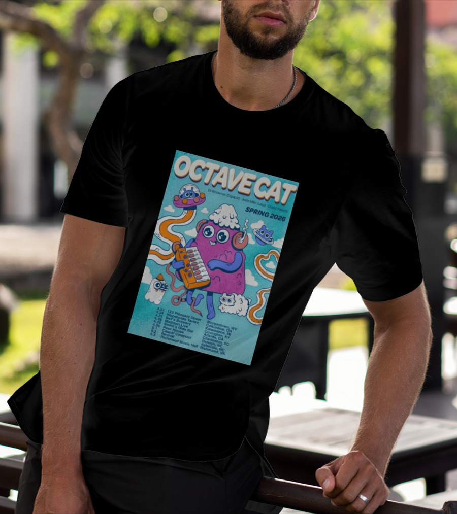Octave Cat Tour 2026 Eli Winderman Jesse Miller Charlie Patierno T-Shirt