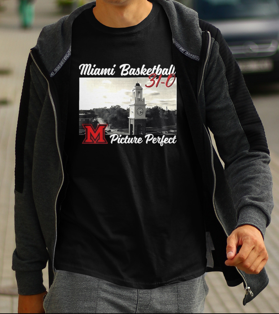 Miami Basketball 31 0 Picture Perfect M Tower T-Shirt