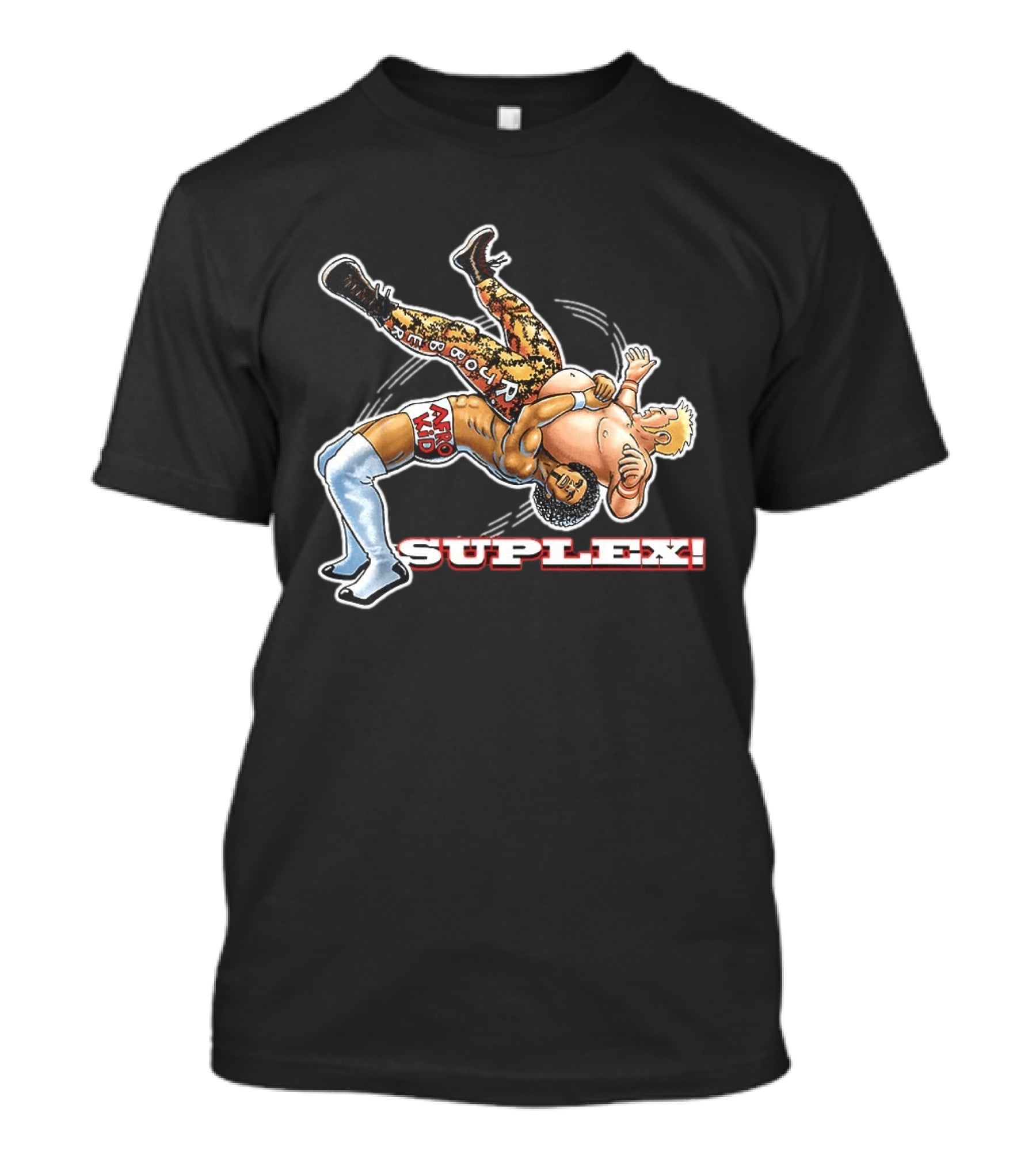 Saytoons Afro Kid Suplex Wrestling Action T-Shirt