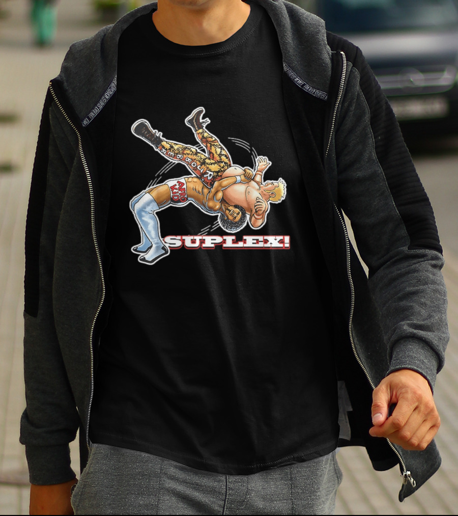 Saytoons Afro Kid Suplex Wrestling Action T-Shirt