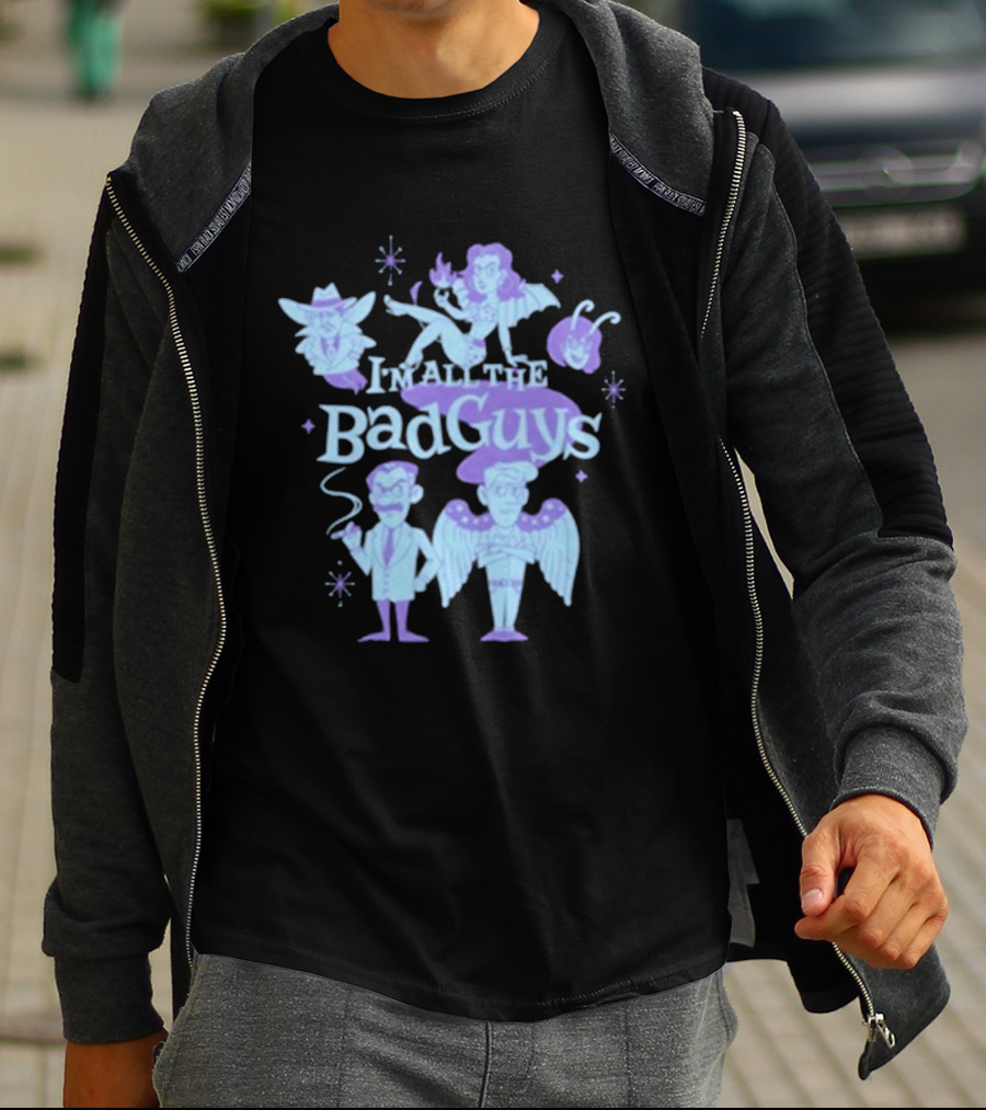 Dropout I'm All The Bad Guys Cartoon Villains Smoking And Capes T-Shirt