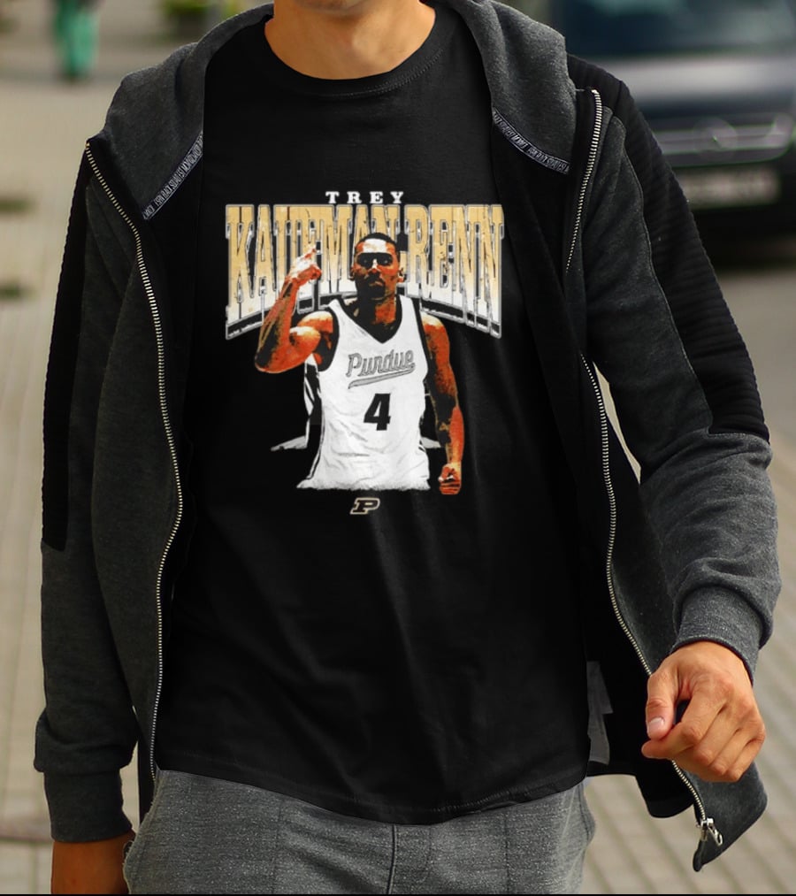 Trey Kaufman Renn Purdue Boilermakers Basketball Number 4 T-Shirt