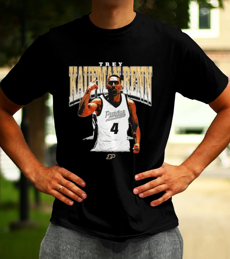 Trey Kaufman Renn Purdue Boilermakers Basketball Number 4 T-Shirt