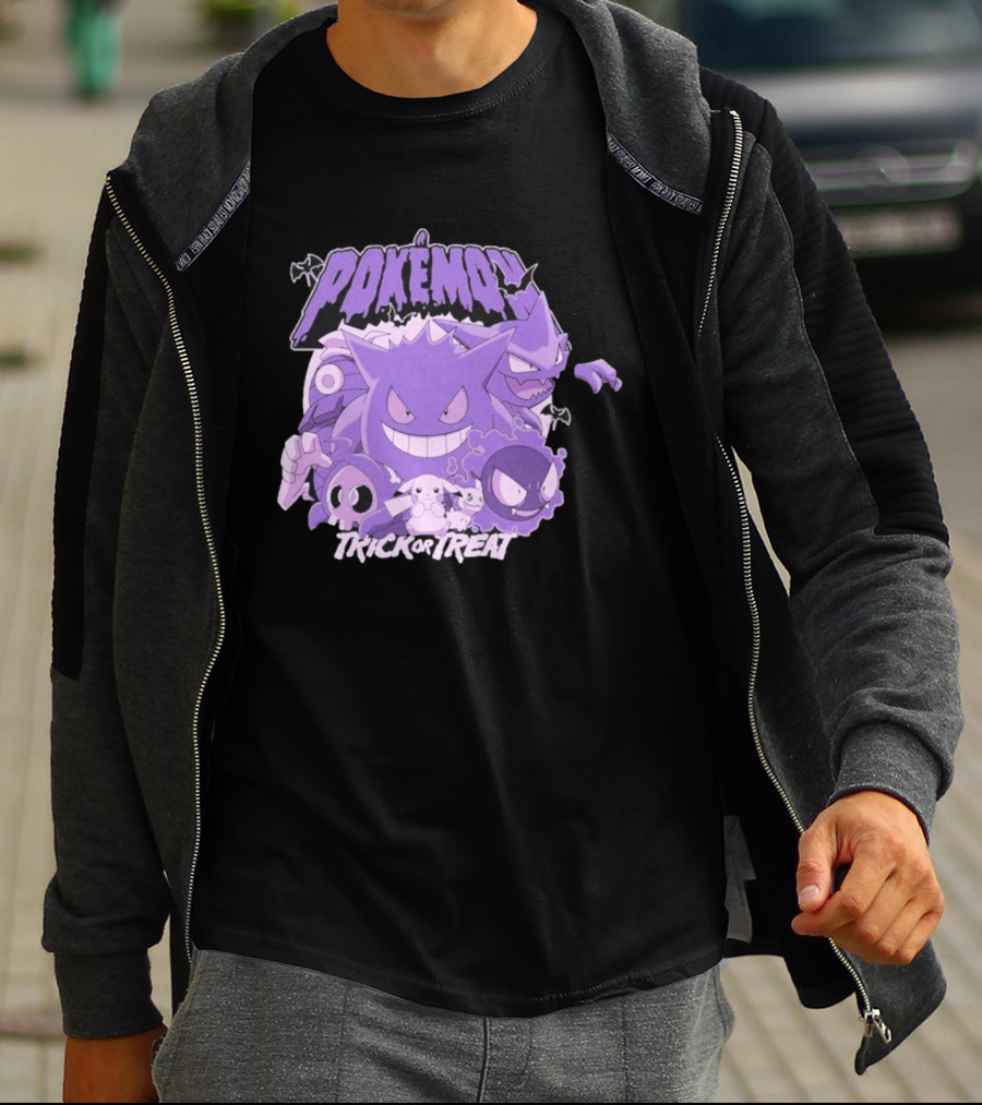 Pokémon Halloween Trick Or Treat Ghost Type Characters T-Shirt