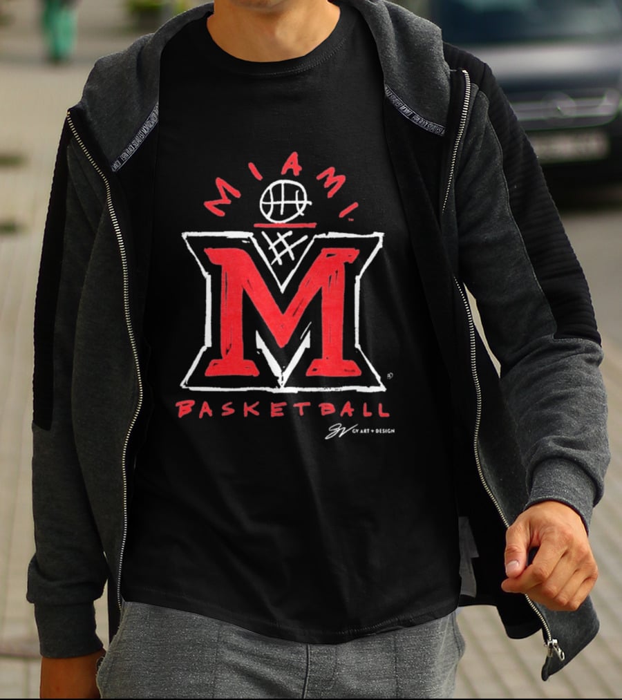 Miami M Basketball Net T-Shirt