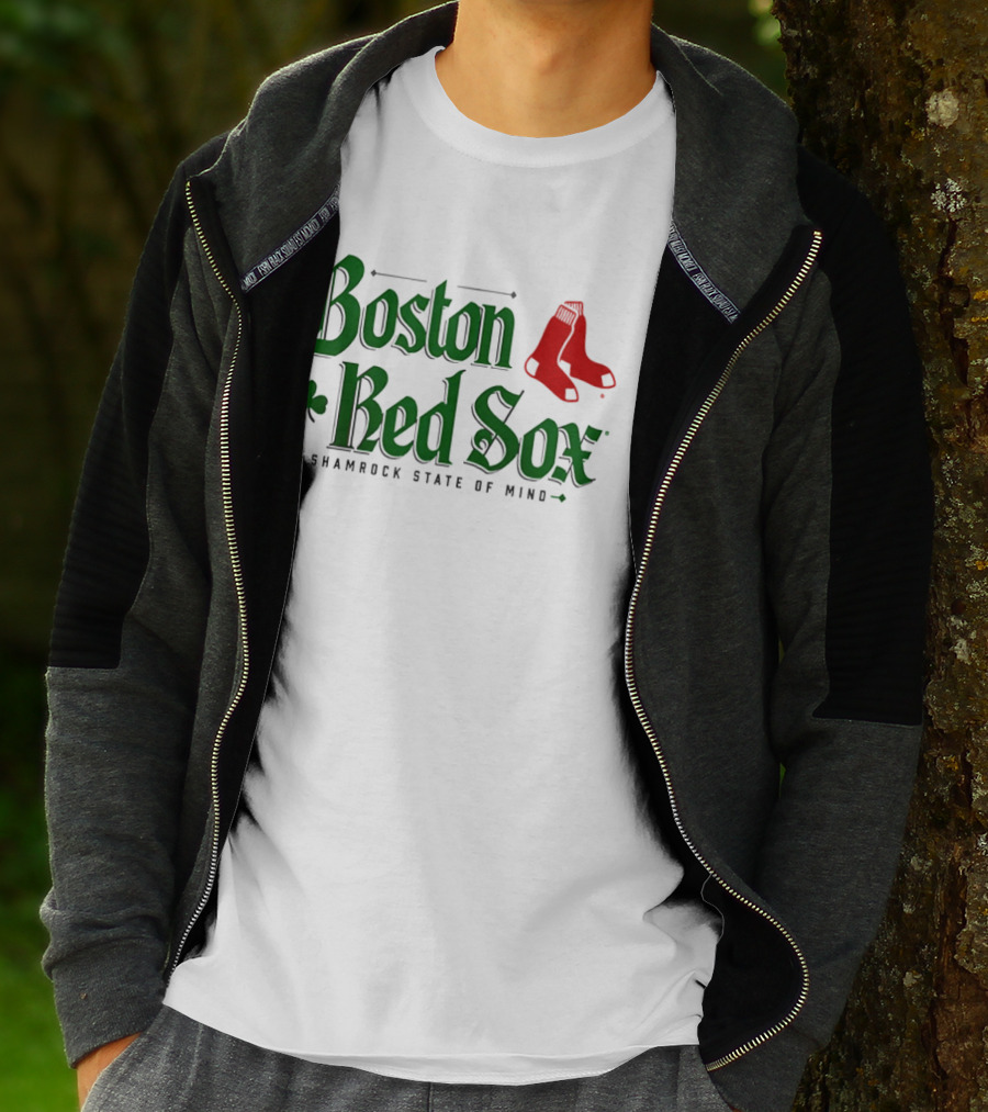 Boston Red Sox Shamrock State Of Mind Saint Patrick's Day Sock T-Shirt