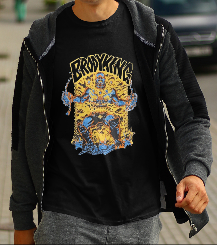 Brody King All Elite Wrestling Flames T-Shirt