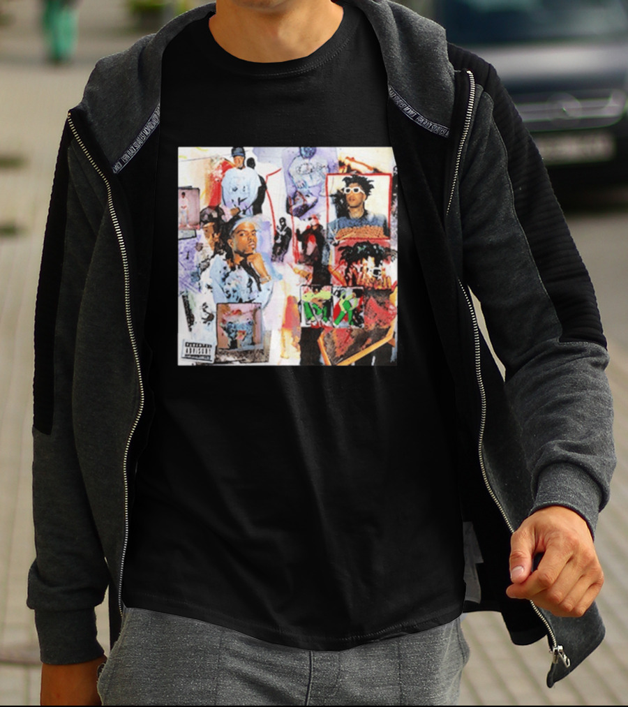 Pi'erre Bourne YO!88 Collage Explicit Content Vintage Style Photo Montage T-Shirt