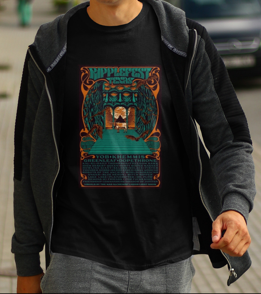 Ripplefest Texas 2026 Yob Khemmis Greenleaf Dopethrone Concert Austin TX September 17 20 T-Shirt