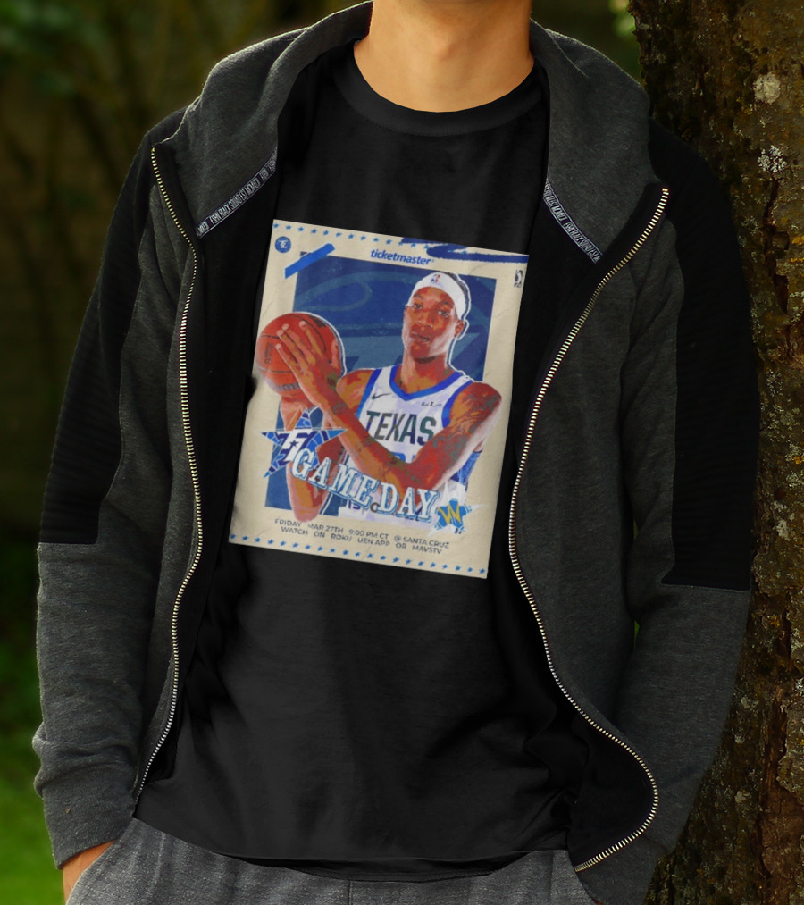 Jamarion Sharp Texas Legends Game Day March 27 Santa Cruz NBA Roku UEN APP MAVSTV T-Shirt