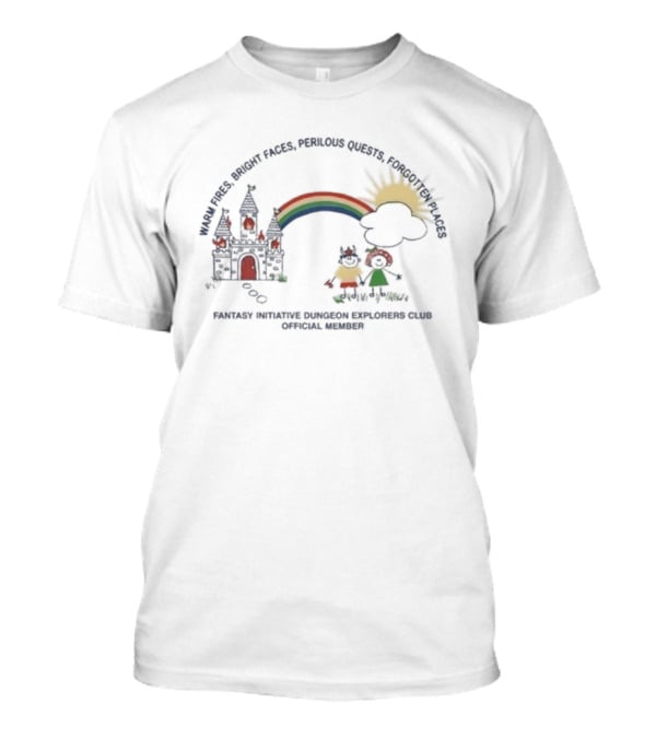 New York Puzzle Queens Fantasy Initiative Crayon Castle Kids T-Shirt