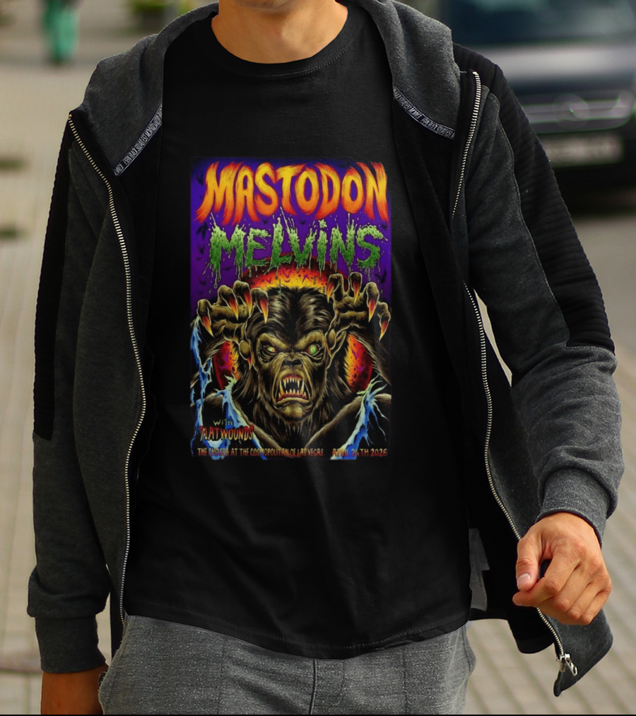 Mastodon Melvins Flatwounds Concert The Chelsea At The Cosmopolitan Las Vegas April 24 2026 T-Shirt