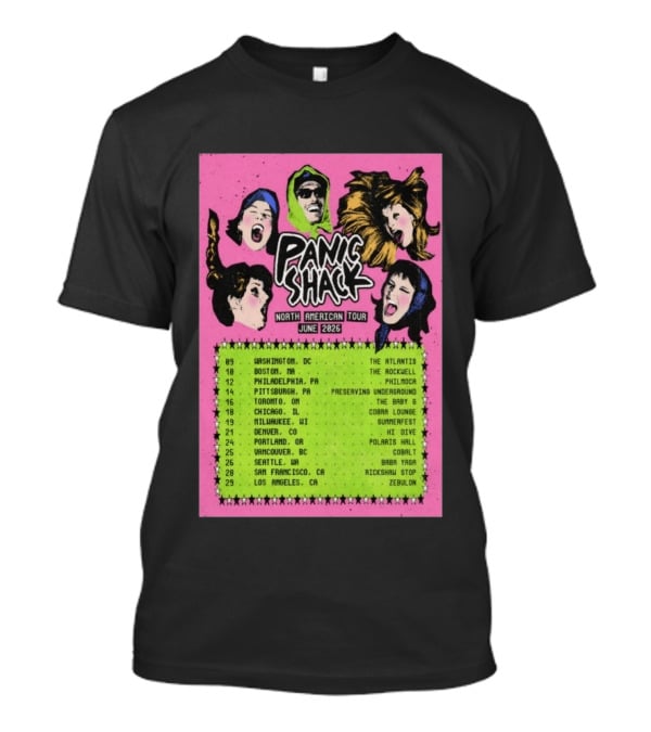 Panic Shack Na June 2026 Tour T-Shirt