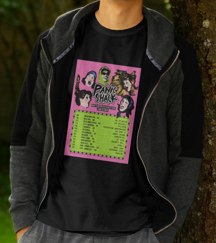 Panic Shack Na June 2026 Tour T-Shirt