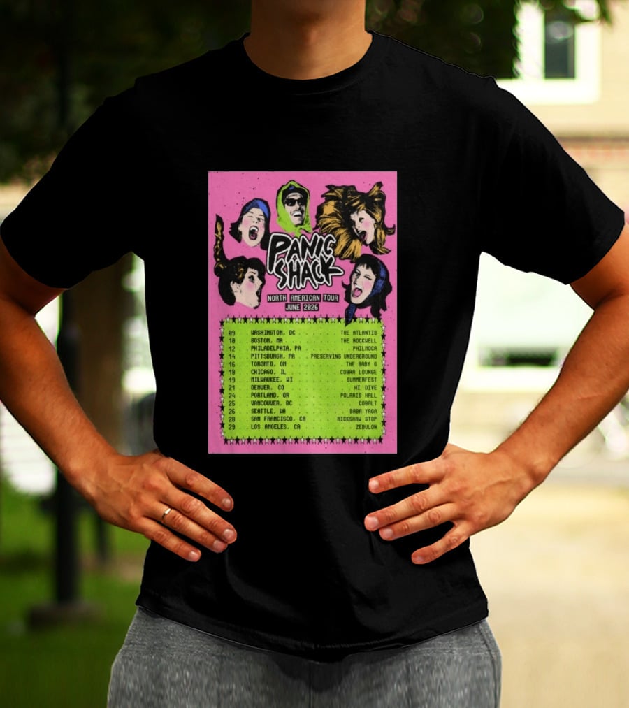Panic Shack Na June 2026 Tour T-Shirt