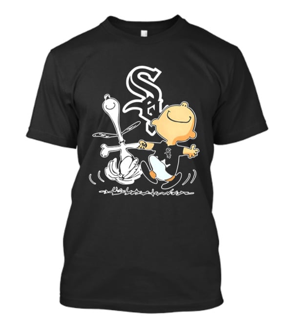 Charlie Brown Snoopy Chicago White Sox Dance Peanuts Comic Strip T-Shirt