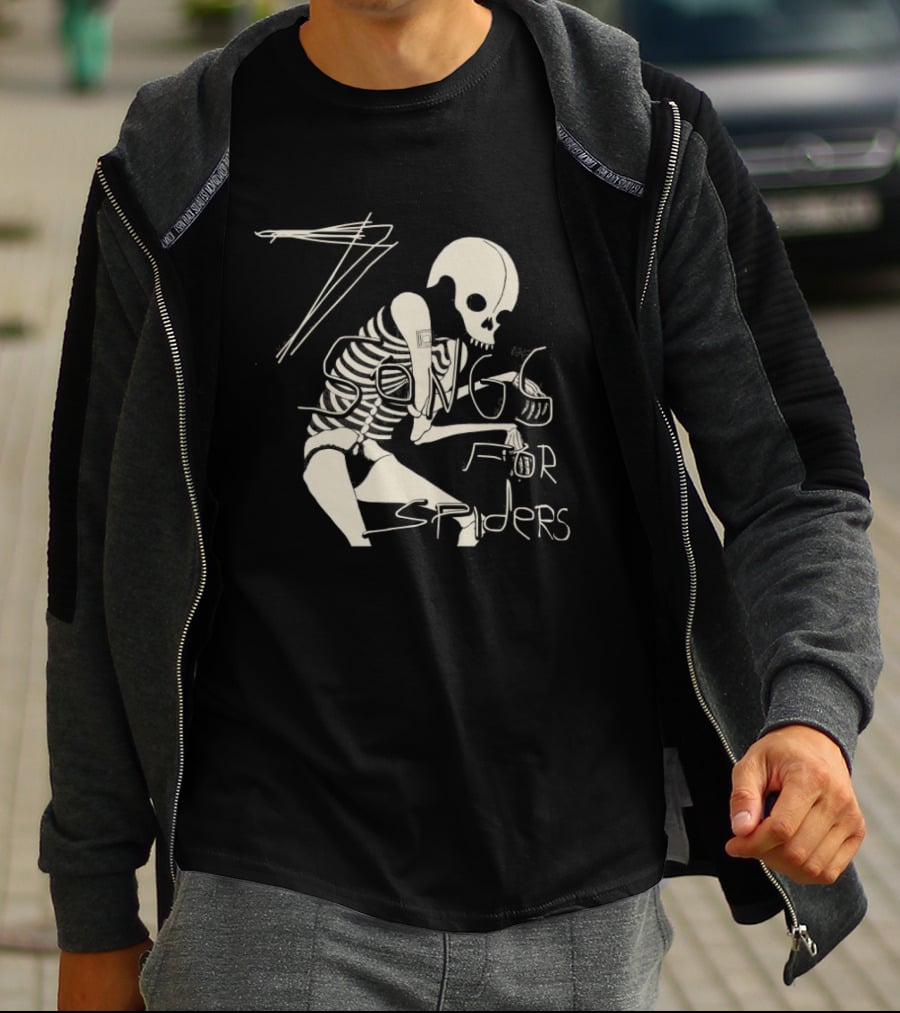 Dax Riggs 7 Songs For Spiders Skeleton Art 24th January 2025 T-Shirt