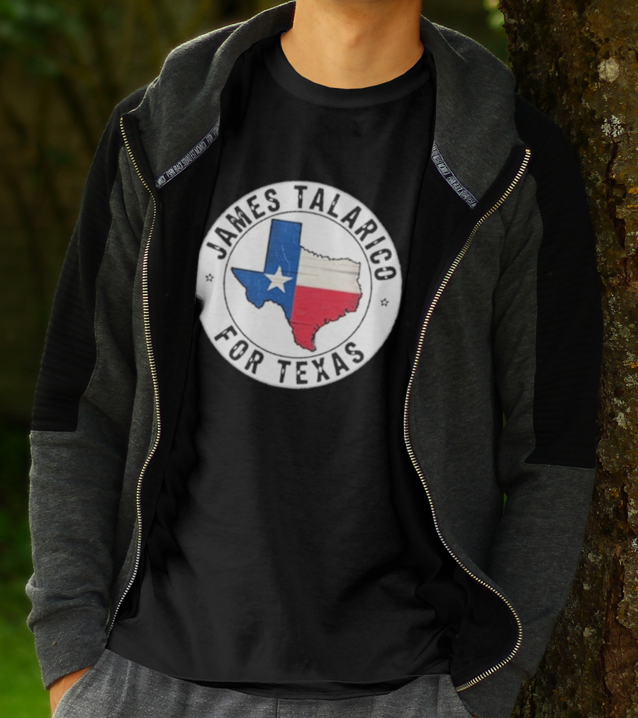 James Talarico For Texas 2026 Texas State Flag Map T-Shirt