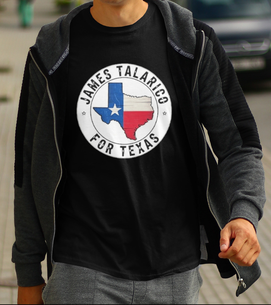 James Talarico For Texas 2026 Texas State Flag Map T-Shirt