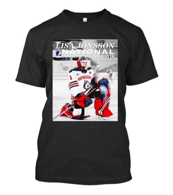 Lisa Jönsson Northeastern Huskies HCA National Goaltender Of The Month T-Shirt