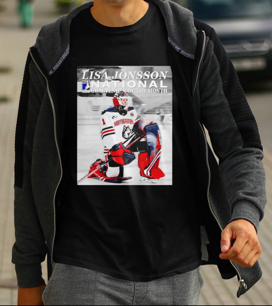 Lisa Jönsson Northeastern Huskies HCA National Goaltender Of The Month T-Shirt